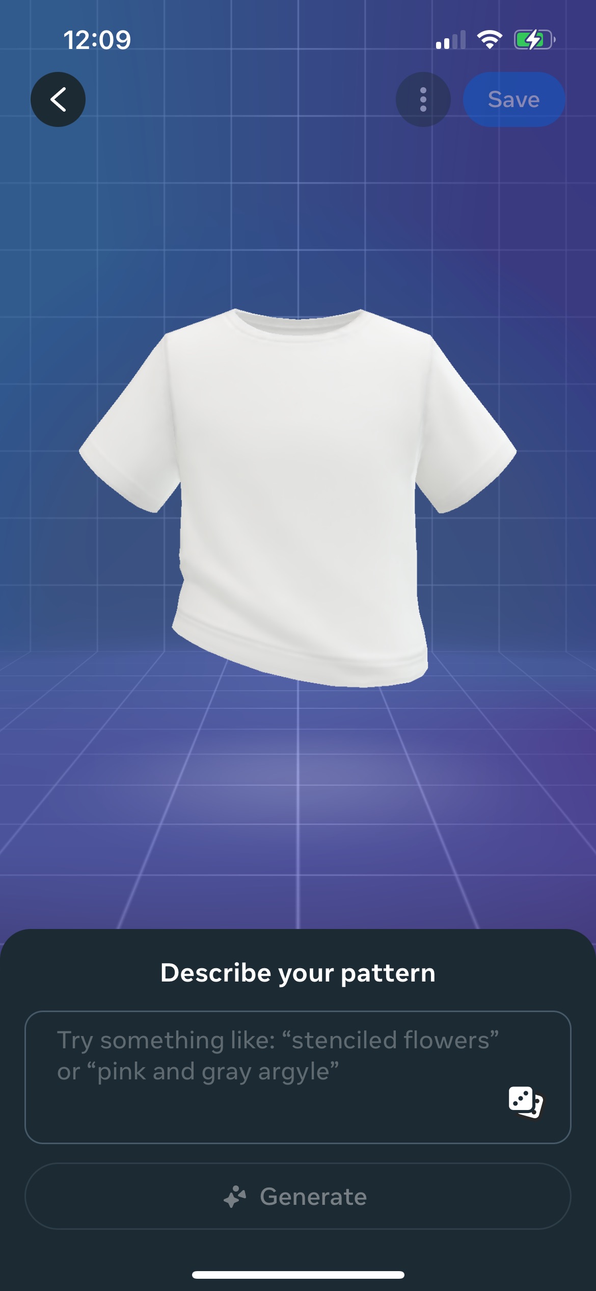 UI with starter prompt to educate users on how to prompt
