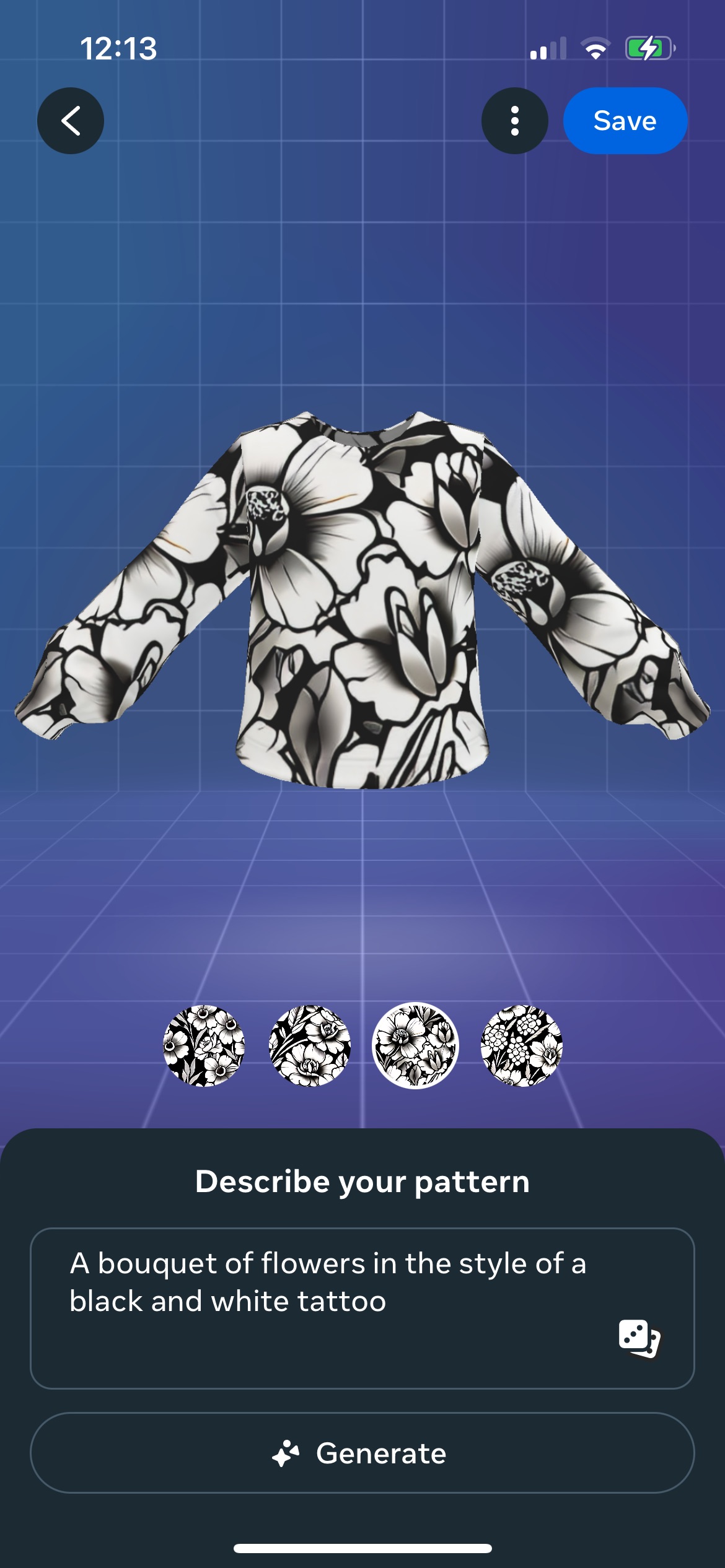 UI screen showing user prompt