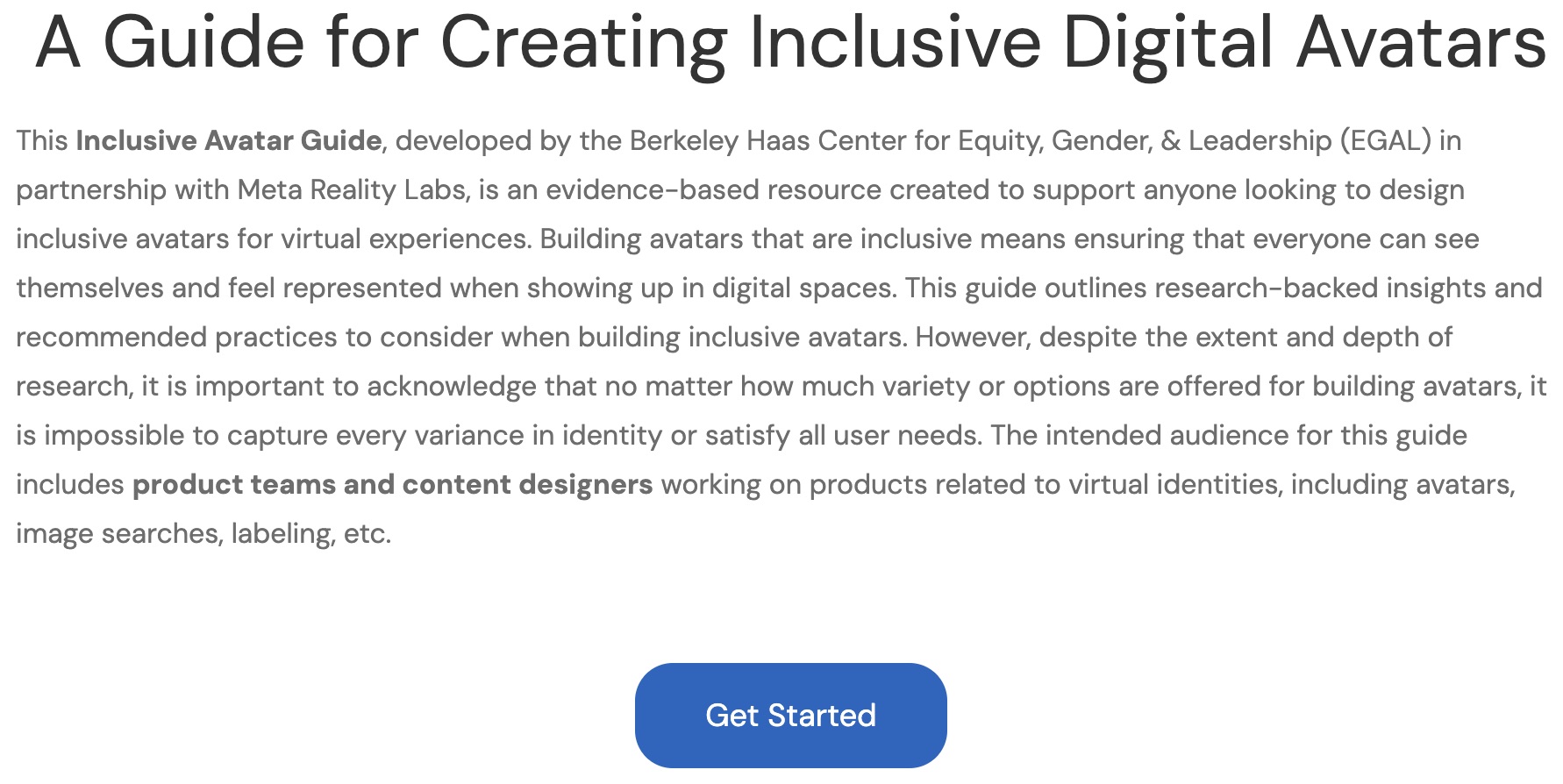 guide for inclusive avatars