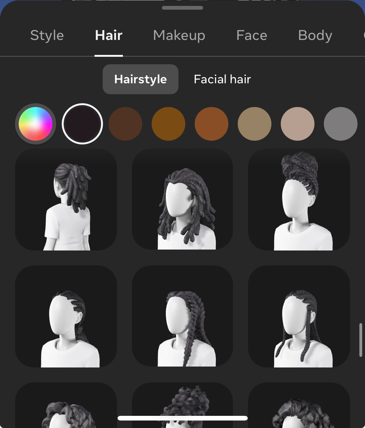 avatar options for coily and curly hair textures
