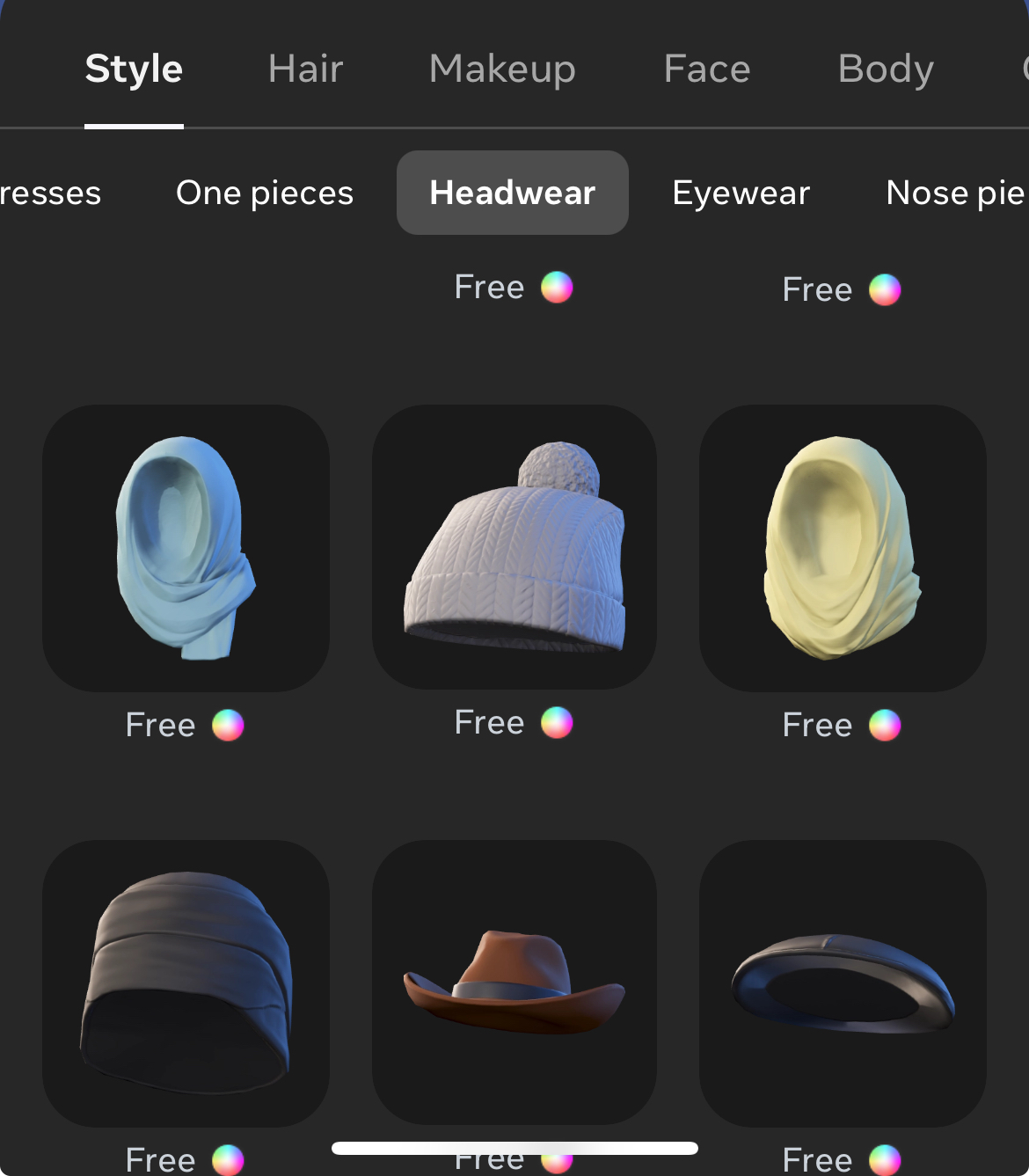 avatar options for hijabs